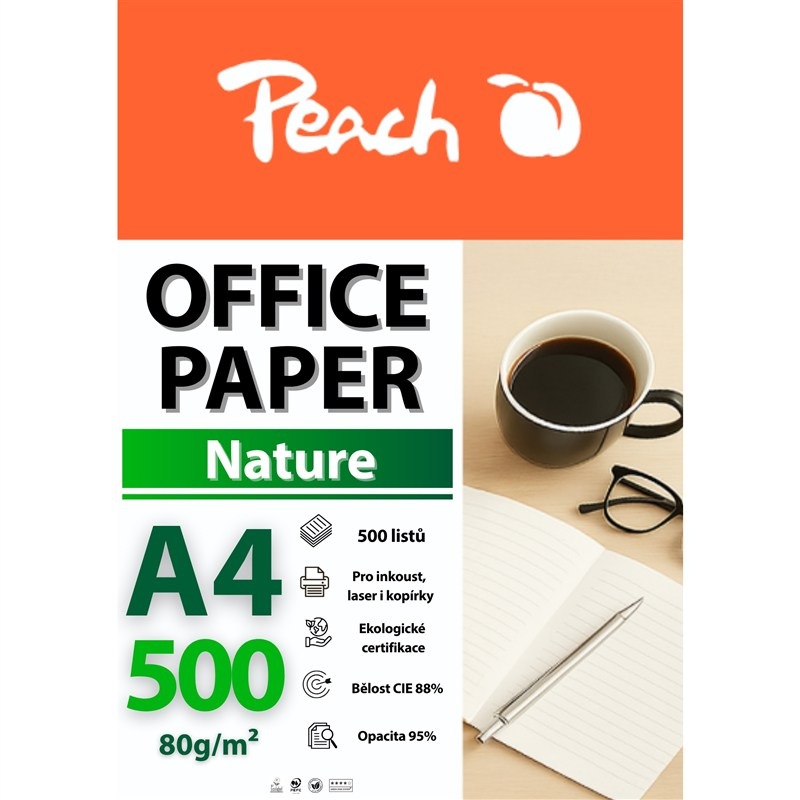 Papíry do tiskárny Peach Nature A4 80g recycled - 500 listů