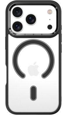 Kryt na mobil WG Iron Eye Magnet na Apple iPhone 17 Pro v černo-průhledné barvě