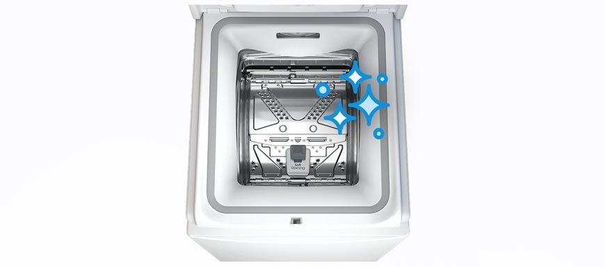Pračka Indesit TI513EMTCS bílá Detail obrázku bubnu.
