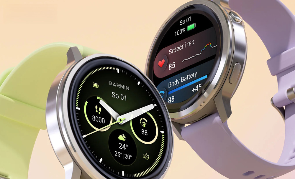 Chytré hodinky Garmin Venu 4 - 41 mm stříbrné/fialové