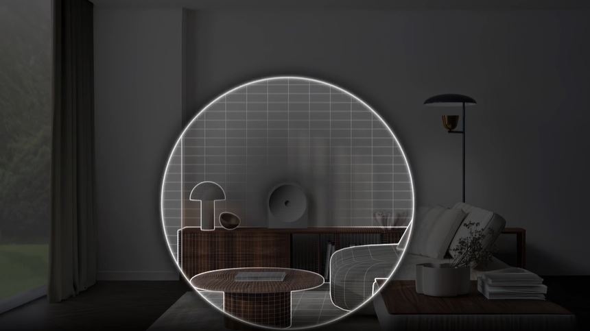 Reproduktor Samsung HW-LS50H Studio 5 analyzuje mistnost, aby vyladil zvuk přesně do daneho prostoru.