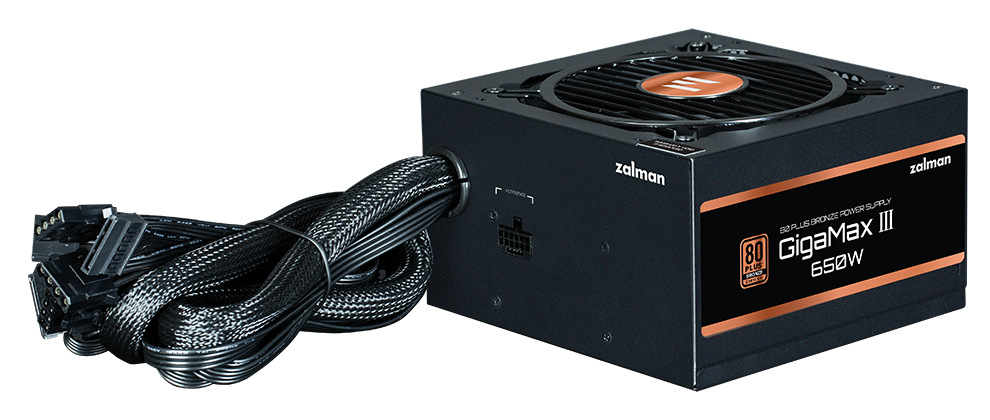 Zdroj Zalman GigaMax III 650W černý Zdroj Zalman GigaMax III 650W s konektory