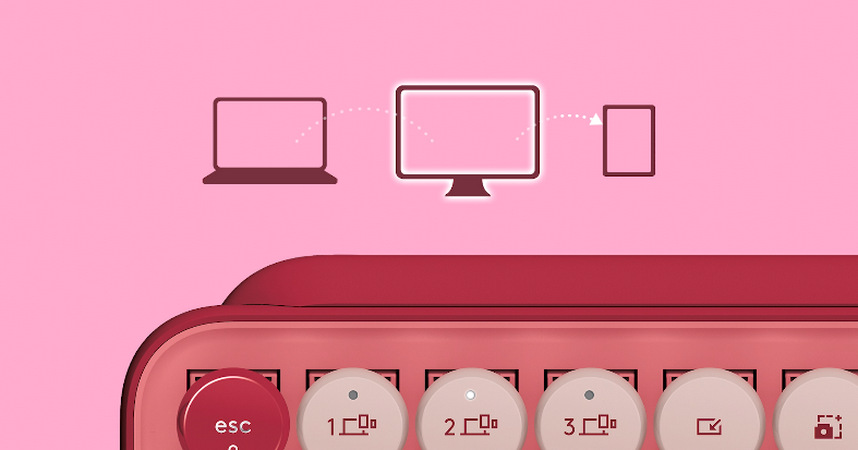 Klávesnice Logitech POP Keys US - heartbreaker