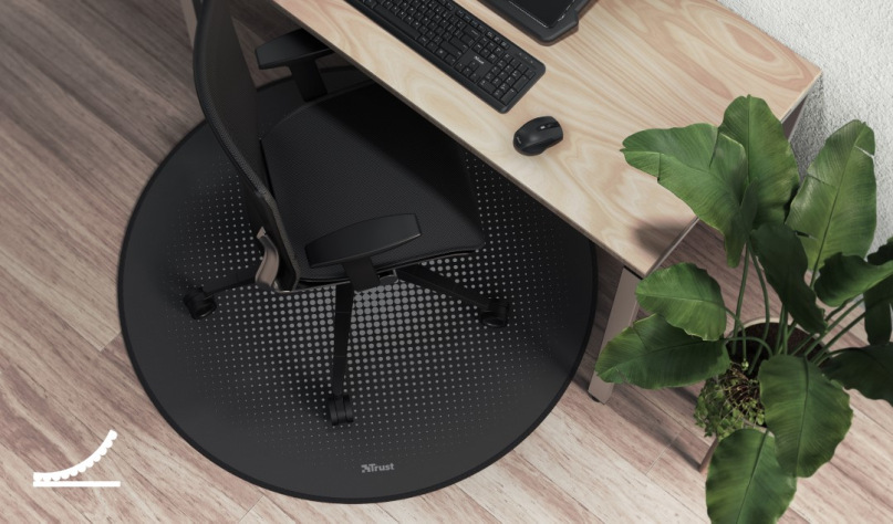 Podložka pod židli Trust Mika Round Floor Mat černá