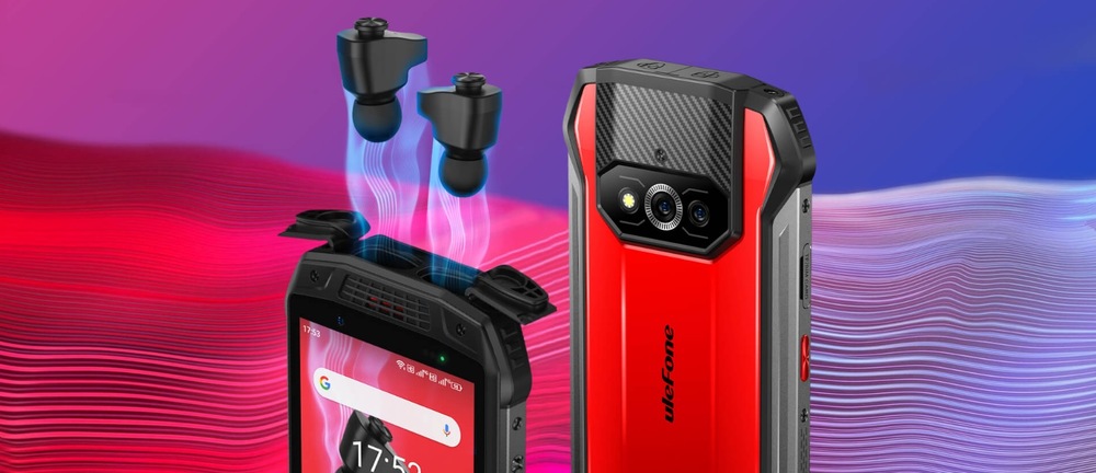 Mobilní telefon UleFone Armor 15 + zabudovaná bezdrátová sluchátka černý Mobilní telefon UleFone Armor 15 + zabudovaná bezdrátová sluchátka černý