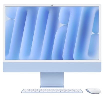 Počítač All In One Apple iMac 24" CTO Sklo s nanotexturou M4 10× CPU 10× GPU, 24 GB, 2 TB - modrý CZ