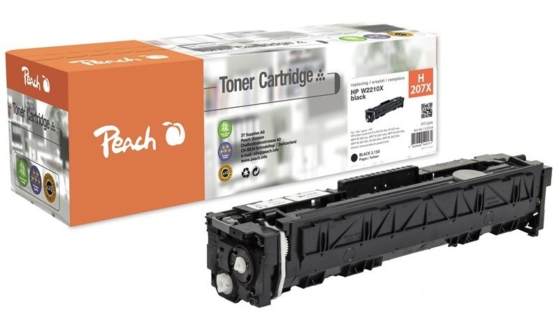 Toner Peach HP 207X, W2210X, 3150 stran černý