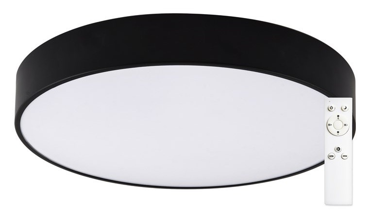 Stropní svítidlo Top Light Petal 50C RC, s dálkovým ovládačem, 48W, 4800lm, stmívání, paměť, průměr 48cm černé