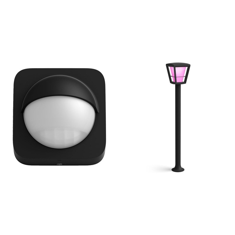 Venkovní svítidlo Philips svítidla Econic White and Color Ambiance, sloupek + Detektor pohybu Outdoor (8719514342262) černé černé