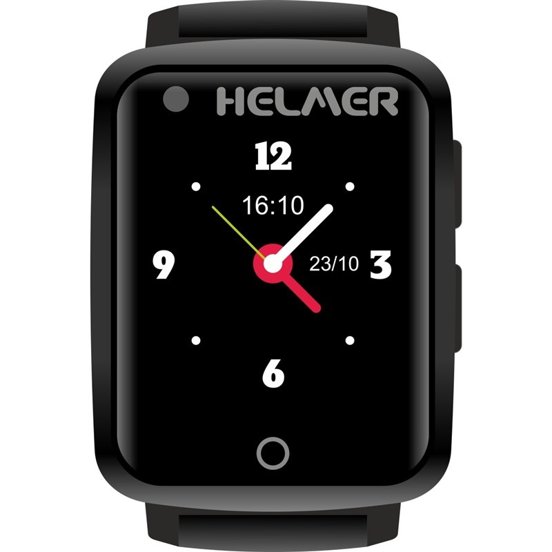 Chytré hodinky Helmer LK 716 pro seniory s GPS lokátorem černé