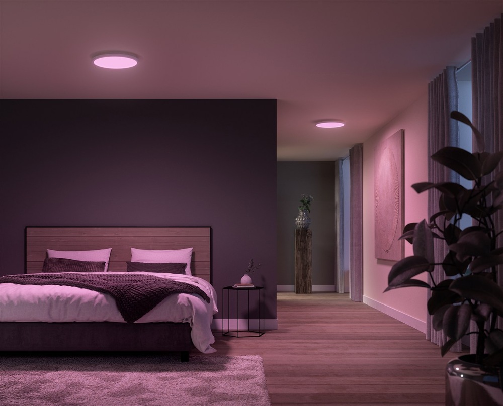 Stropní svítidlo Philips Surimu Hue Panel, 60W, 39,5 cm, White and Color Ambiance bílé Iluminace ložnice s využitím RGB