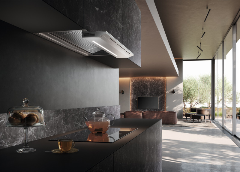 Odsavač par Faber IN-NOVA ZERO DRIP EXTREME X A60 nerez/sklo Odsavač par Faber IN-NOVA ZERO DRIP EXTREME X A60 nabízí dva výkonné mikroventilátory integrované ve výklopném panelu