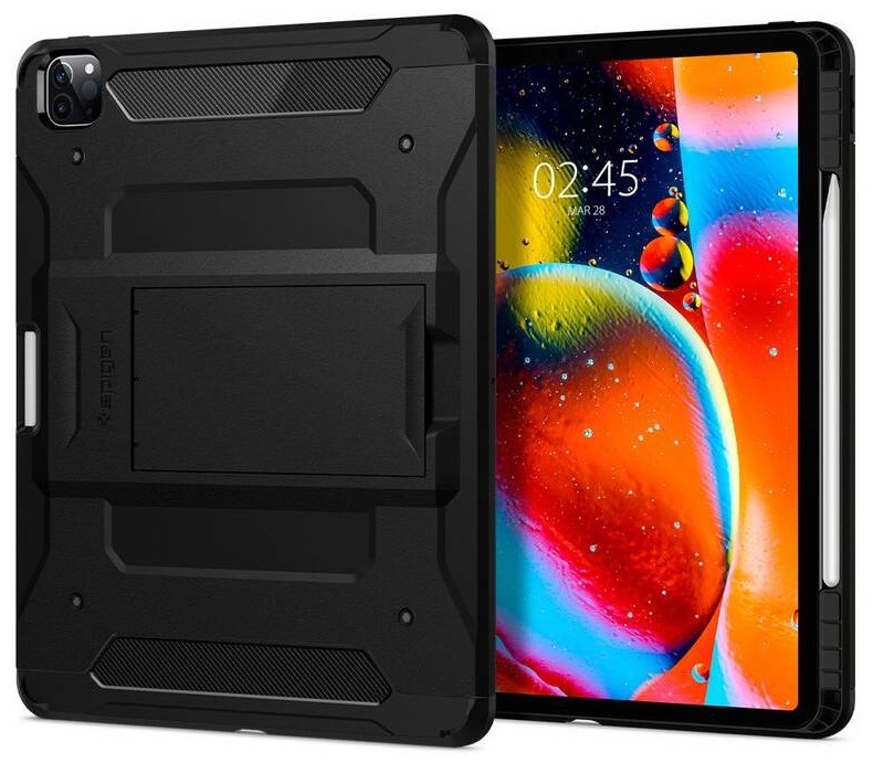 Kryt Spigen Tough Armor Pro na Apple iPad Pro 12,9" 2021 černý Kryt Spigen Tough Armor Pro na Apple iPad Pro 12,9" 2021 černý