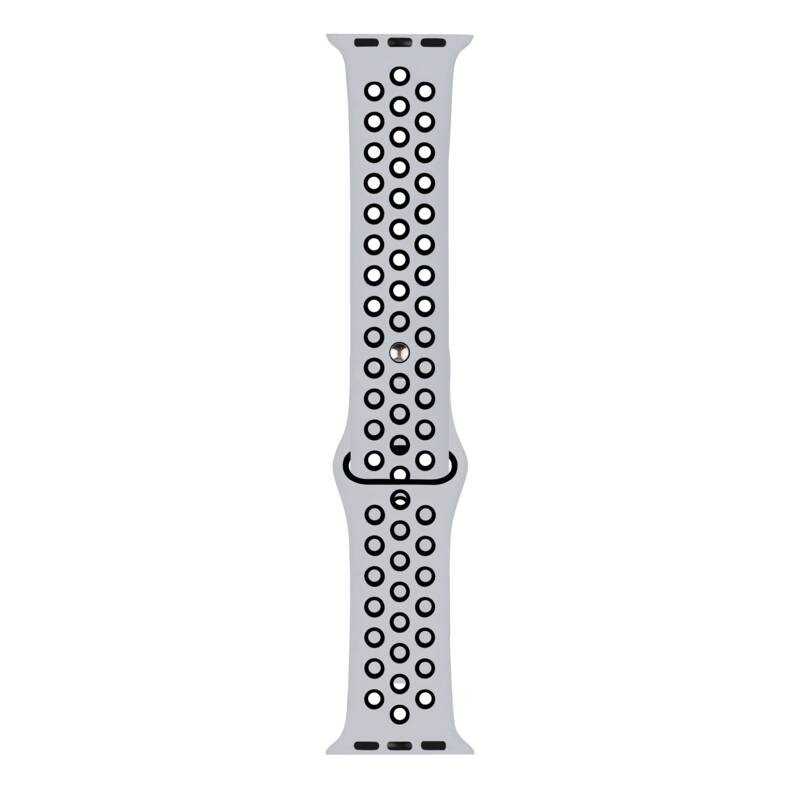 Řemínek RhinoTech na Apple Watch 42/44/45/49 mm černý/šedý