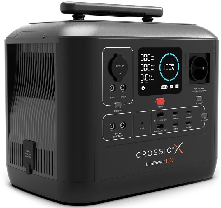 Nabíjecí stanice Crossio LifePower 1000 (1075,2 Wh) černá