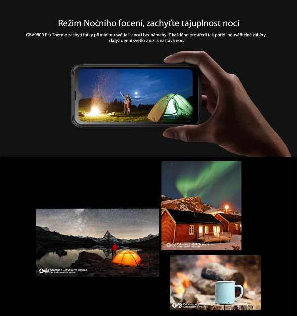 Mobilní telefon iGET BLACKVIEW GBV9800 Pro Thermo černý iGET BLACKVIEW GBV9800 Pro Thermo, černá
