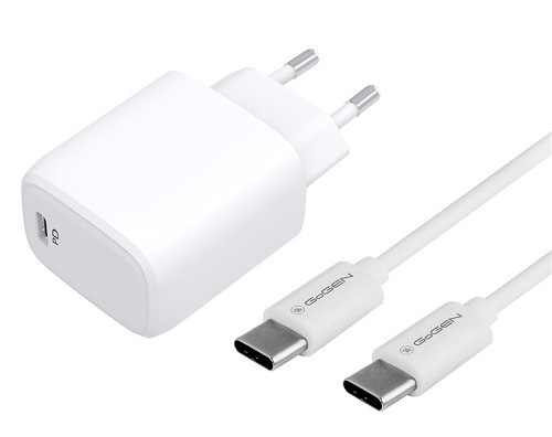 Nabíječka GoGEN ACHPD 12, USB-C kabel, bílá