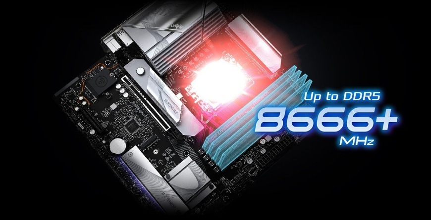 Základní deska ASRock B860M LiveMixer WiFi Zvýrazněná podpora rychlých DDR5 modulů až do frekvencí 8666 MHz u základní desky ASRock B860M LiveMixer WiFi