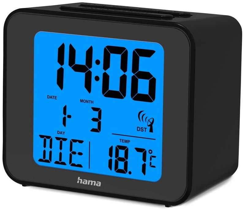 Budík Hama Cube s rádiovým signálem DCF