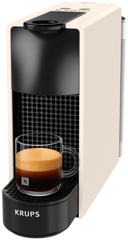 Kapslový kávovar Krups XN110AF0 Nespresso Essenza Mini béžovo-černý se sklenicí espressa