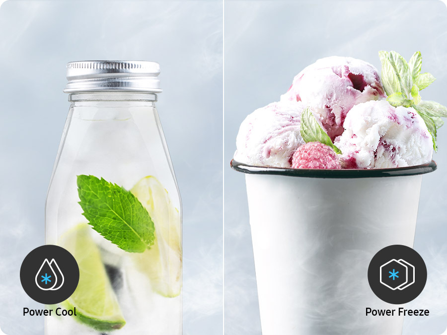 Chlazený nápoj a mražená zmrzlina - funkce PowerCool a PowerFreeze