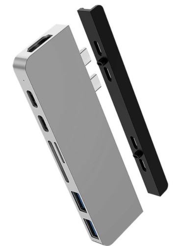 USB Hub HyperDrive DUO 7-in-2 Hub USB-C MacBook Pro stříbrný