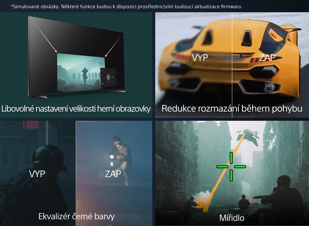 Televize Sony XR-65X95L Mini LED televizor Sony Bravia XR-75X95L, herní nastavení
