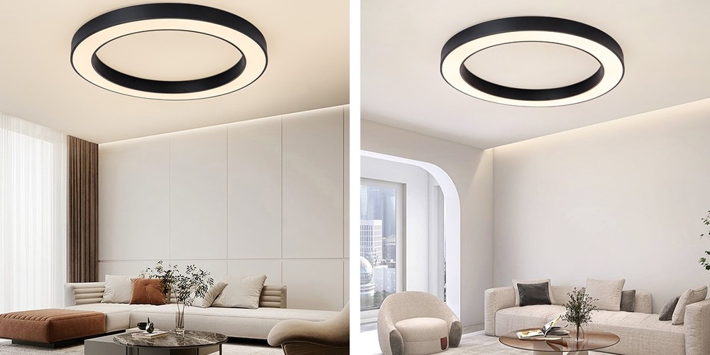 Stropní svítidlo IMMAX NEO PASTEL SLIM SMART 95 x 7cm 68W  Zigbee 3.0, TUYA černé