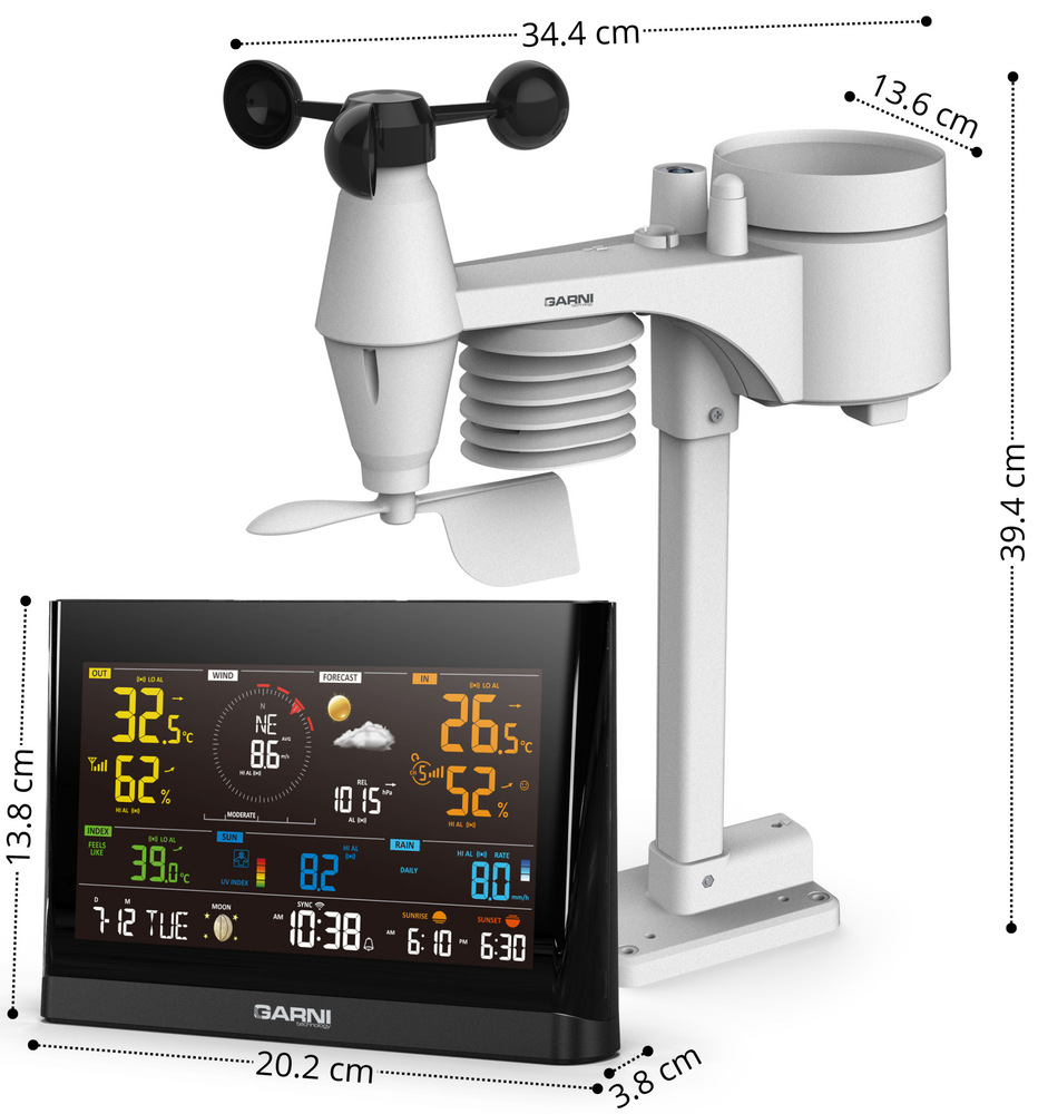 Meteorologická stanice GARNI 1025 Arcus 2GEN černá