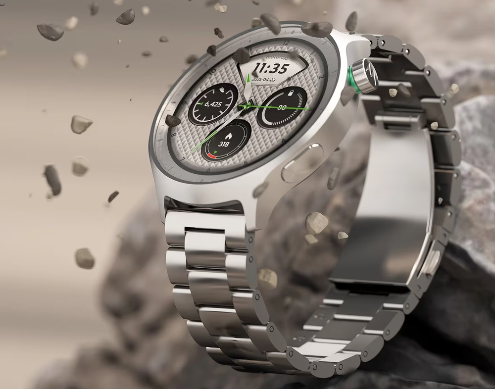 Chytré hodinky Motorola Moto Watch černé Chytré hodinky Motorola Moto Watch s odolným sklem Corning Gorilla Glass 3