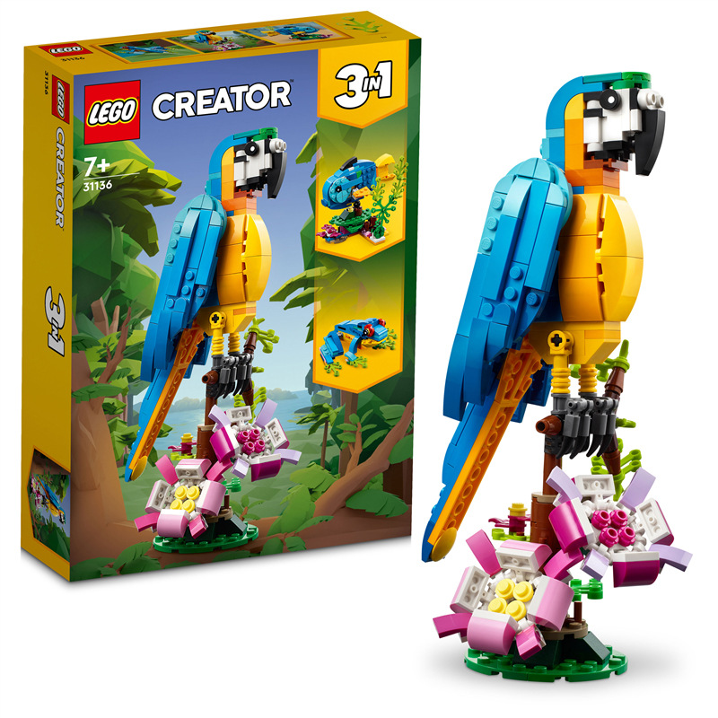 Stavebnice LEGO® Creator 3 v 1 31136 Exotický papoušek