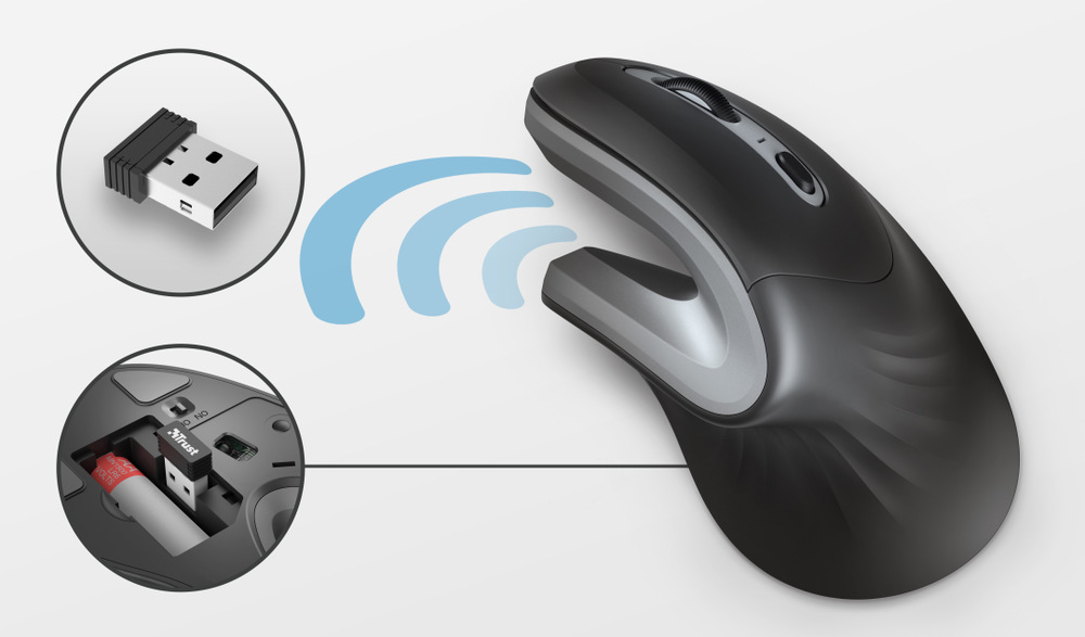 Myš Trust vertikální Verro Ergonomic černá Myš Trust vertikální Verro Ergonomic černá