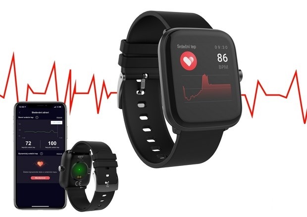 Chytré hodinky iGET FIT F25 (2x řemínek) černé Chytré hodinky iGET FIT F25 (2x řemínek) černé