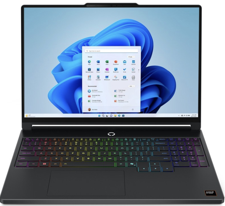 Notebook Lenovo Legion 5 15AHP11 v černém provedení s 15,3" displejem a RGB klávesnicí