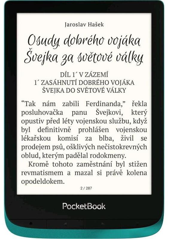 Pocket Book 627 Touch Lux 4, černá/smaragdová