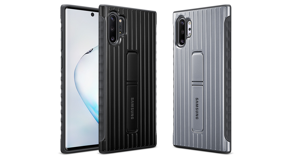 Kryt na mobil Samsung Standing Cover na Galaxy Note10+ stříbrný