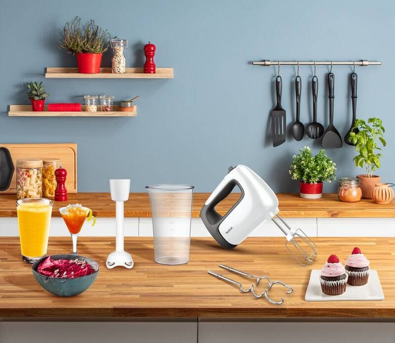 Ruční šlehač Tefal Prep'Mix+ HT461138 bílý Ruční šlehač Tefal Prep'Mix+ HT461138 bílý
