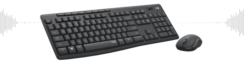 Klávesnice s myší Logitech MK295 Silent Wireless Combo CZ/SK - bílá