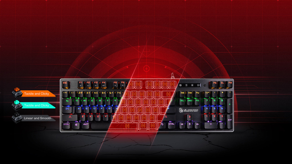 Klávesnice A4Tech Bloody B760, Green Switch, USB, CZ/SK layout černá Klávesnice A4Tech Bloody B760, Green Switch, USB, CZ/SK layout černá