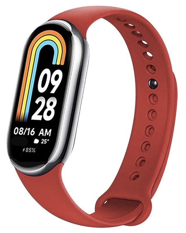 Řemínek FIXED Silicone Strap na Xiaomi Smart Band 10/9/8 červený