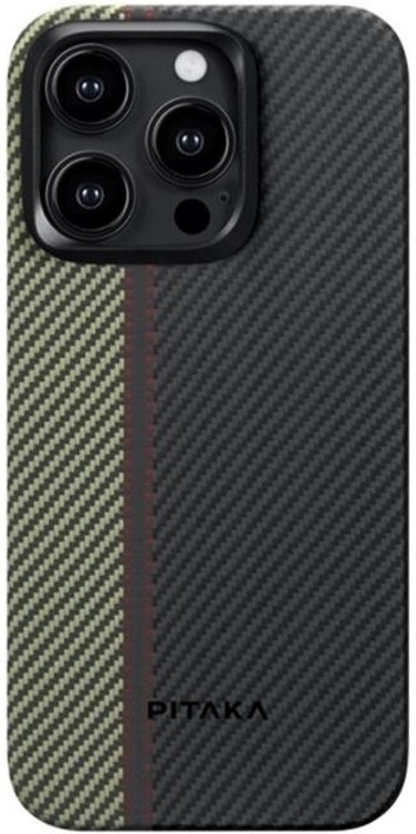 Kryt na mobil Pitaka Fusion Weaving MagEZ 4 600D na Apple iPhone 15 Pro Max - černý