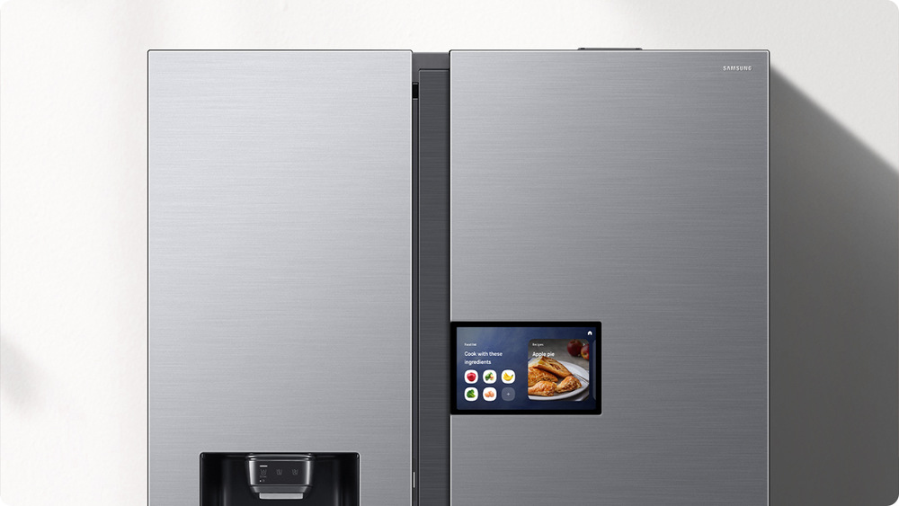 Americká lednice Samsung RS90F64EEFEO černá LCD displej americké lednice Samsung RS90F64EEFEO