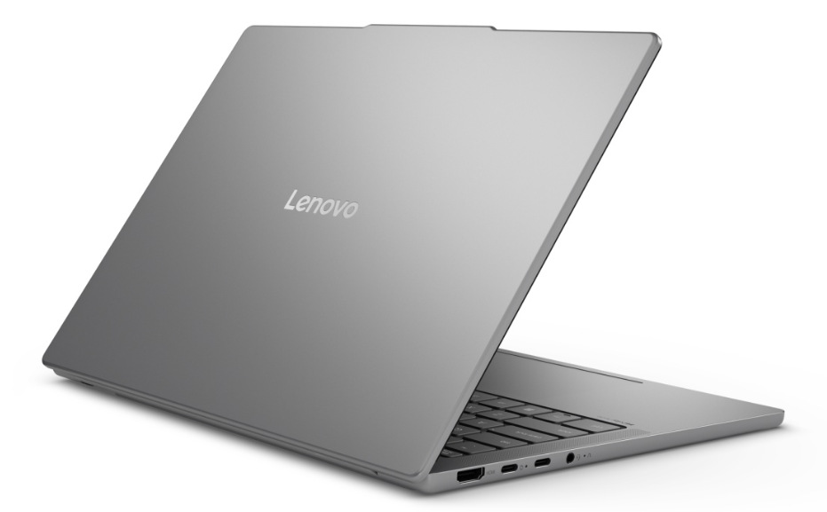 Pootevřený notebook Lenovo IdeaPad Slim 5 14AHP11 zezadu