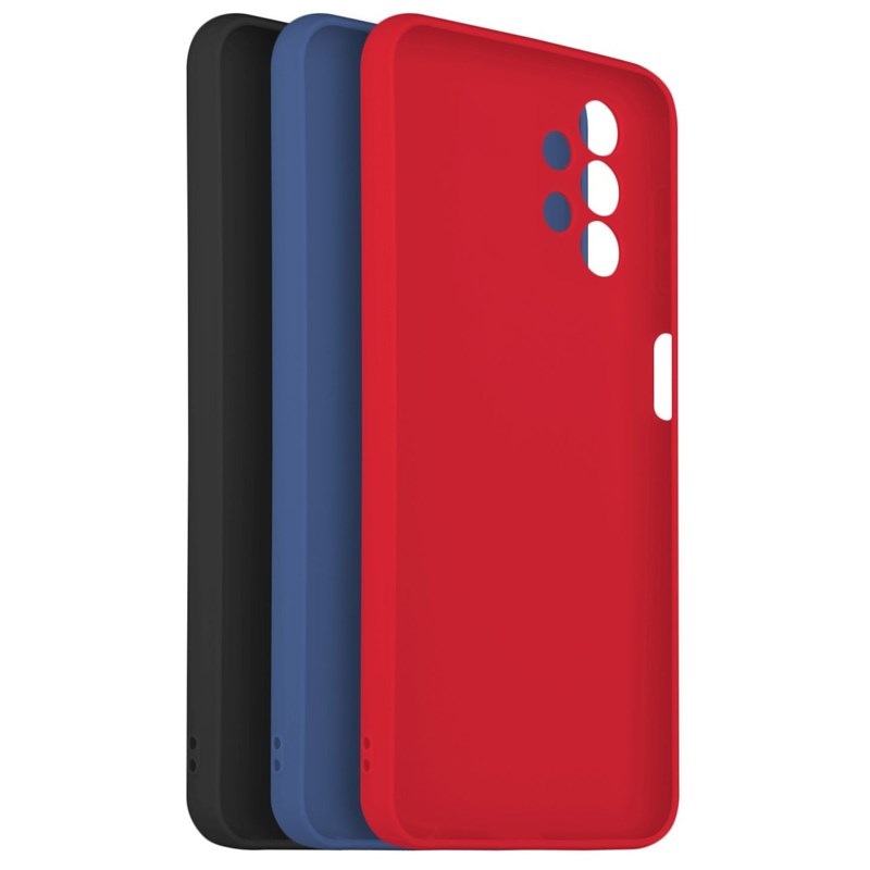 Set krytů na mobil FIXED Story na Samsung Galaxy A13 černý/červený/modrý