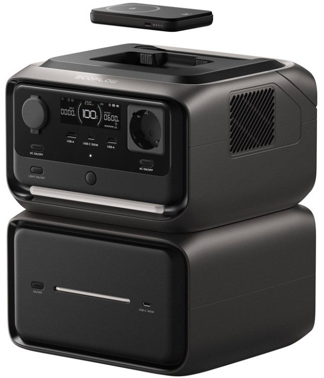 Nabíjecí stanice EcoFlow RIVER 3 Max Plus Wireless - černá