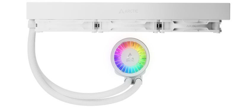 Vodní chladič Arctic Cooling Liquid Freezer III Pro 420 ARGB White pohled zhora