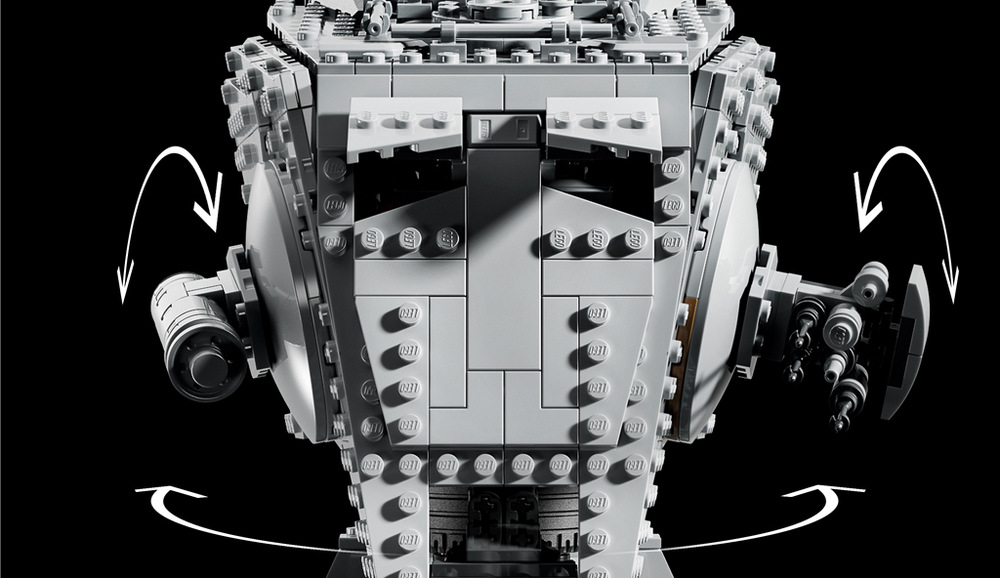 Chodec AT-ST v podobě propracovaného modelu z 1 513 kostek LEGO Star Wars zaujme na první pohled.