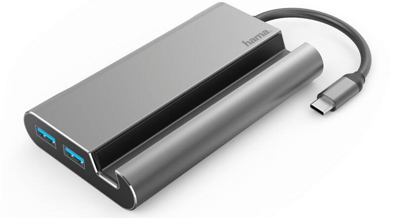 Dokovací stanice Hama 7v1, 3x USB-A 3.1, HDMI, VGA, LAN, USB-C (PD)