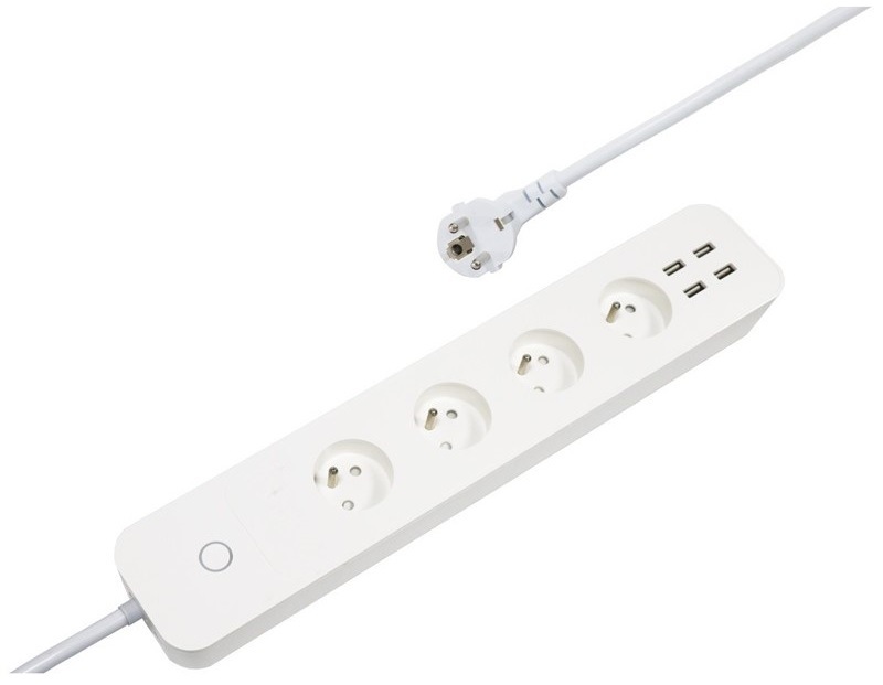 Kabel prodlužovací IMMAX NEO LITE Smart 4 x zásuvka + 4x USB, WiFi bílý
