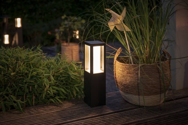 Venkovní svítidlo Philips Hue Impress White and Color Ambiance, sloupek 12V černé